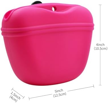 AUDWUD Silicone Dog Treat Pouch with Clicker Magnetic Closure Secure Clip - Image 5