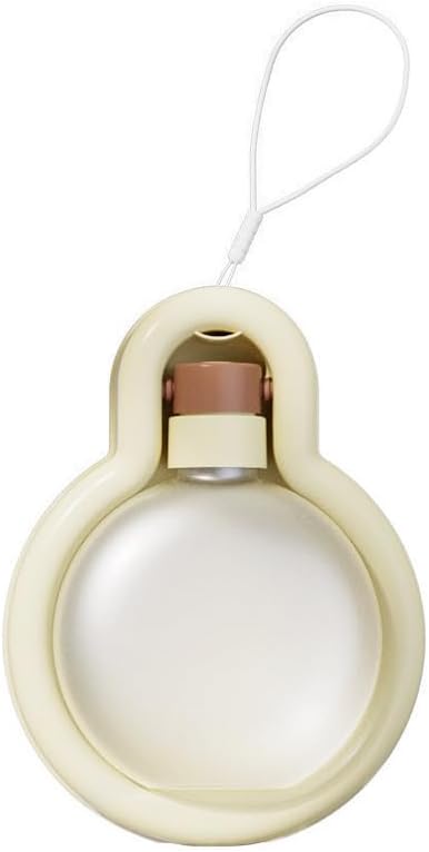 Pet Water Bottle, Portable Dog Water Bottle, Collapsible Leak Proof Puppy Drinker for Outdoor Walking, Traveling, Food Grade Plastic, 12 oz, Beige