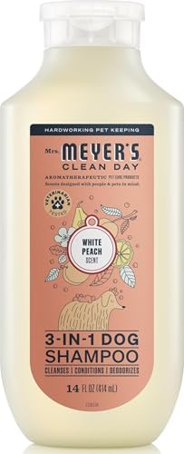 MRS. MEYER'S Clean Day 3 in 1 Dog Shampoo, White Peach Scent, 14oz by MrsMeyers