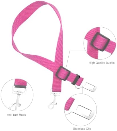 BLMHTWO 4PCS Dog Seat Belt, Adjustable Dog Car Harness - Image 7