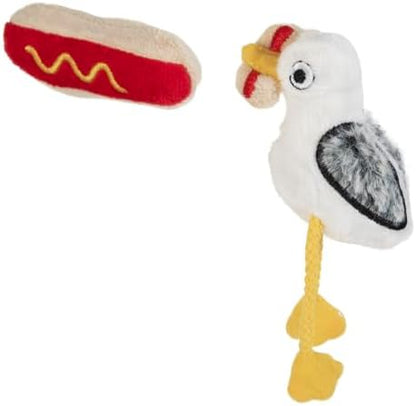 Mad Cat Hotdog Thief Bird Crinkle Cat Toy, Catnip and Silvervine, 2 Pack - Image 2