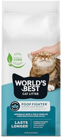 World's Best Cat Litter, Poop Fighter, Urine & Poop Odor Defense, 32 lb Bag by WorldsBestCatLitter