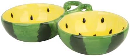10° Tilted Ceramic Cat Bowls Set - Elevated Food & Water Dishes, Ergonomic Design for Cats, Kittens & Small Dogs, 9.4" x 5.1" x 2.3" (Yellow) by Unknown