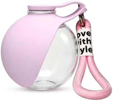 Dog Drinking Bottle, Leak-Proof Foldable Silicone Bowl (Pink A) by Unknown