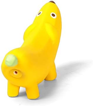 CloverU Dog Squeaky Toys Safe Latex Rubber Dog Chew Molar Toy Interactive Toy for Puppy Small Medium Dogs (Banana)