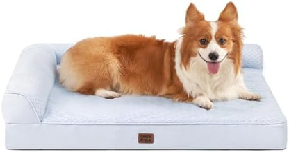 EHEYCIGA Orthopedic Dog Bed, Medium Memory Foam Dog Bed, Washblue by EHEYCIGA