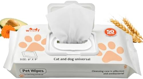 Pet Grooming Wipes, Jumbo Size 8" x 9", Lick-Safe, Alcohol-Free Deodorizing Wipes for Dogs & Cats with Sensitive Skin (Unscented, 200 Grooming Wipes) - Image 2