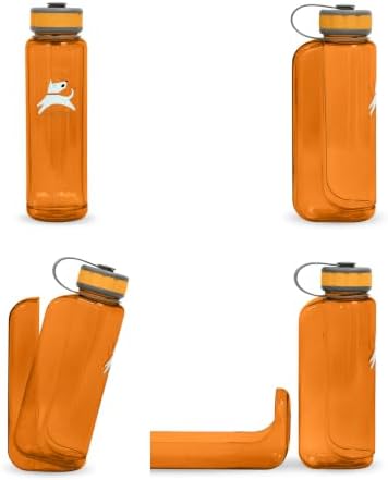 OllyDog OllyBottle | Tritan Dog Water Bottle with Detachable Bowl | BPA Free Leakproof Pet Dispenser | Hiking Travel (1L, Flame) - Image 6