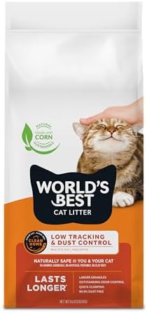 World's Best Cat Litter Low Tracking & Dust Control, Unscented, 8 lb Bag by WorldsBestCatLitter