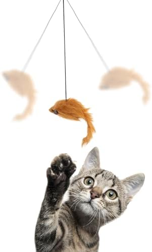 SPOT A-Door-Able Bouncing Mouse Cat Toy - Hanging Rattle & Catnip Interactive Toy, Entertain Cats for Hours, Indulge Natural Hunting Instincts, Provide Mental Stimulation, Suspend From Any Door Frame - Image 2