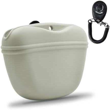 AUDWUD Silicone Dog Treat Pouch with Clicker Magnetic Closure Secure Clip by AUDWUD