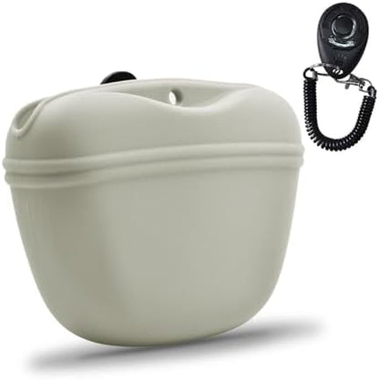 AUDWUD Silicone Dog Treat Pouch with Clicker Magnetic Closure Secure Clip by AUDWUD