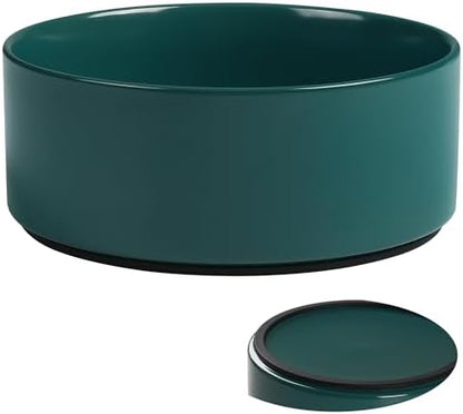 Large Dog Bowls, Non Slip Heavy Ceramic Dog Food and Water Bowl with Silicone Base, 8" Pet Feeding Bowl for Small, Medium, and Big Dogs (Green, 8 Inches) by Kitwinney