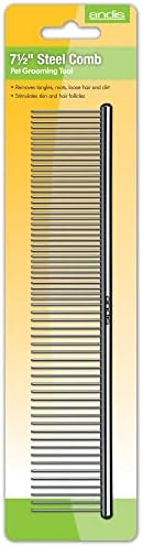 Andis 65730 Stainless-Steel Comb for Knots, Mats & Loose Hair Removal - Effective Dematting Tool, Comfortable, Lightweight, Portable & Safe for Dogs, Cats & Pets – Silver, 7-1/2-Inch - Image 3