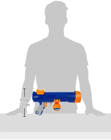 Nerf Dog Tennis Ball Blaster Dog Toy Blue/Orange, 16 Inch Compact Blaster with 1 Ball - Image 4