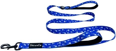 ShawnCo Dream Walk Dog Leash (White Sharks,M/L 6FT w/ 2 Handles) by SHAWNCO