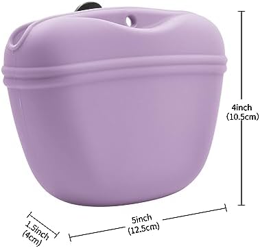 AUDWUD Silicone Dog Treat Pouch with Clicker Magnetic Closure Secure Clip - Image 5