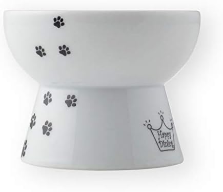 Necoichi Ceramic Elevated Cat Food Bowl, Whisker-Friendly (Cats, Mini) - Image 2