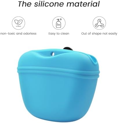 AUDWUD Silicone Dog Treat Pouch with Clicker Magnetic Closure Secure Clip - Image 2