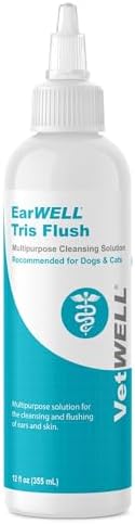 VetWELL EarWELL Tris Flush Dog Ear Cleaner Solution 12oz by VetWELL