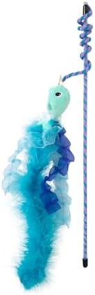 Quirky Kitty Nifty Narwhal Feather Wand and String Teaser Cat Toy, Catnip - Image 3