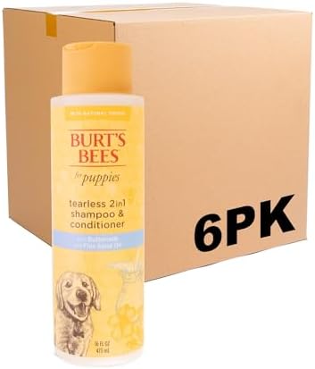 Burts Bees Tearless Shampoo & Conditioner with Buttermilk, 16 Fl Oz, 6-Pk by BurtsBeesforPets