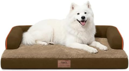 MEKIY Orthopedic XL Dog Bed with Bolster for Extra Large Size Dogs by Mekiy