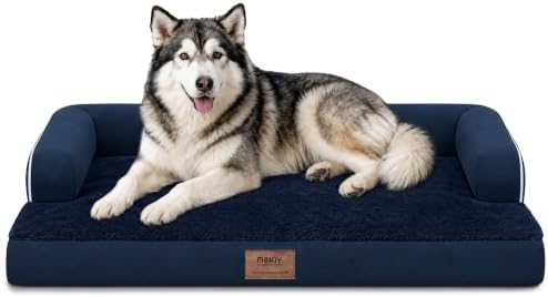 MEKIY XXL Orthopedic Waterproof Dog Bed with Bolster for Extra Large Dogs by Mekiy