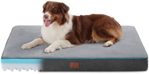 Bedsure Memory Foam Dog Beds Large Sized Dog, Orthopedic Crate Pads, 35x22 by BEDSURE
