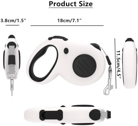 Retractable Dog Leash 16Ft/5M for Small Medium Dog 50lbs (Black) - Image 3