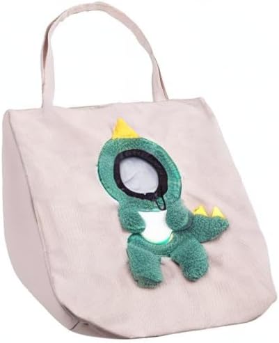 Pet Canvas Shoulder Carrying Bag, Cute Dinosaur Shaped Cat Carrier, L Size Portable Kitten & Puppy Tote, Comfort Carriers for Small Dogs, Cats, and Pets, Handbag for Outdoor, Shopping, and Camping