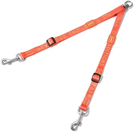 HOWGO Double Dog Leash,Tangle-Free 360 Swivel(Orange, Std M-L Splitter) by HOWGO
