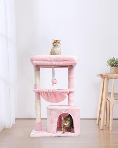 SYANDLVY Pink Cat Tree for Indoor Cats, Modern Tower with Scratching Post - Image 5
