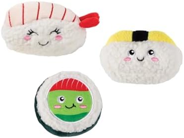 Fringe Studio Plush Dog Toy, 3 Pieces Set, Rice to Meet You, Pet Shop Collection (662178) by FringeStudio