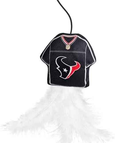 Pets First NFL Houston Texans Team Jersey Wand with CAT NIP, Cat Toy Jersey Shaped Plush Teaser Toy for Cats & Kittens - Interactive Pet Toy for Play & Exercise - Image 4
