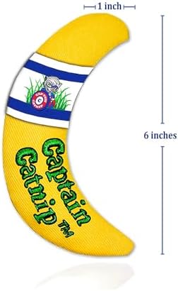 Captain Catnip Cat Banana Toy, Kitten Interactive Toy, Fun Playing Cat Toy, Filled with Organic Catnip for Indoor Cats (Pack of 2) - Image 3