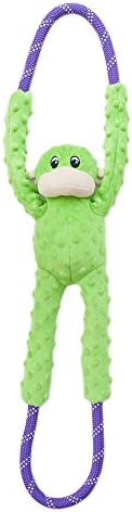 ZippyPaws RopeTugz Durable Dog Pull Rope Toy - Green Monkey by ZippyPaws