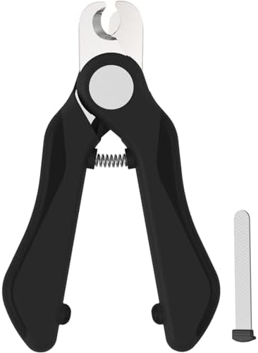 Swihauk Heavy Duty Dog Nail Clippers and Trimmers, Professional Pet Nail Clippers with Nail File for Dogs Cats Small Animal, Claw Clippers with Safety Guard to Prevent Over-Cutting, Black by swihauk