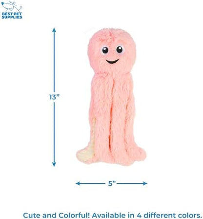 Best Pet Supplies Interactive Squeaky Dog Chew Toy, Ideal Dog Toys for Chewers, Small, Medium & Large Dogs, and Fetch Lovers - Octomutant (Pink), Large - Image 4