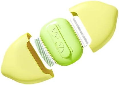 Cat Brush for Shedding – Dual-Function Cat Comb & Small Dog Brush, Furminator for Cats, Fresh Design for Grooming (Yellow) by Unknown