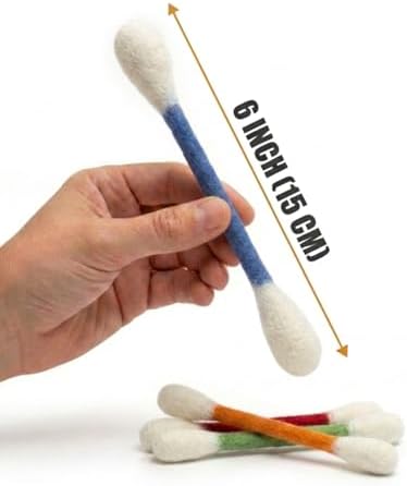 Glaciart One Swabs Cat Toys with Catnip - 6 Pk | Durable for Chew, Cute Cat Toys Interactive Kitty for Boredom, Exercise, & Play | Filled w/Organic Catnip for Anxiety & as Digestive Aid | Gift Idea - Image 3