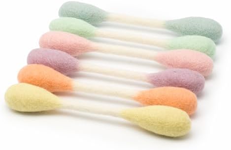 Glaciart One Swabs Cat Toys with Catnip - 6 Pk | Durable for Chew, Cute Cat Toys Interactive Kitty for Boredom, Exercise, & Play | Filled w/Organic Catnip for Anxiety & as Digestive Aid | Gift Idea by GlaciartOne