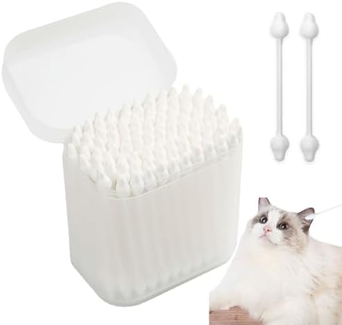 110 Pcs Dog Ear Cleaner Cotton Buds for Dogs Cat Ear Cleaner Tool Gourd Shaped Swabs Cotton Sticks for Pet's Ear by Fetizrin