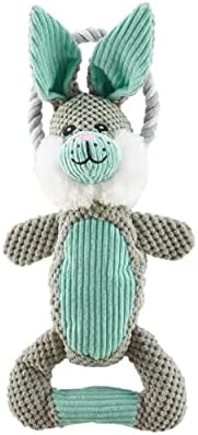 Outward Hound Scrunch Bunch Dog Tug Toy, Bunny, Plush & Squeaky, 16.7" by OutwardHound