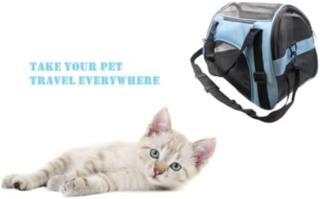 ZaneSun Cat Carrier,Soft-Sided Pet Travel Carrier for Cats,Dogs Puppy Comfort Portable Foldable Pet Bag Airline Approved (Medium-Blue) - Image 6
