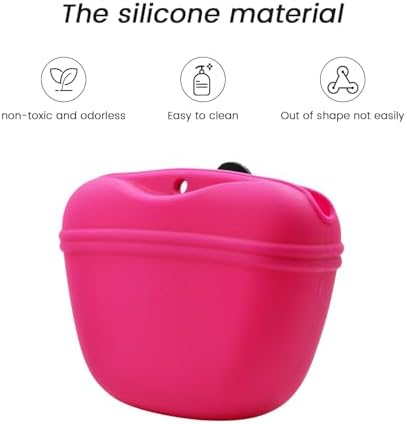 AUDWUD Silicone Dog Treat Pouch with Clicker Magnetic Closure Secure Clip - Image 2