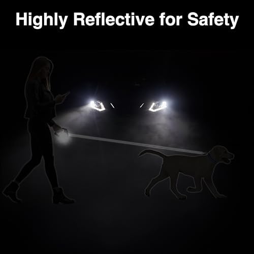 WIGZI Reflective Gel Retractable Leash, Yellow, Small - Image 5