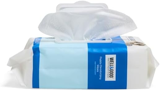 Well & Good Puppy Deodorizing Wipes Count of 100