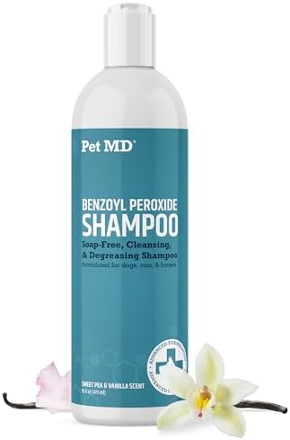 Pet MD Benzoyl Peroxide Shampoo for Dogs, Cats, & Horses - 16oz by PetMD