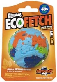 Chuckit! EcoFetch Fetch Ball Dog Toy, Medium (2.5 Inch Diameter) Pack of 1, for Breeds 20-60 lbs by Chuckit